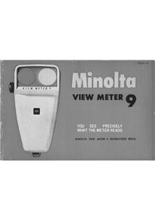 Minolta ViewMeter 9 manual. Camera Instructions.